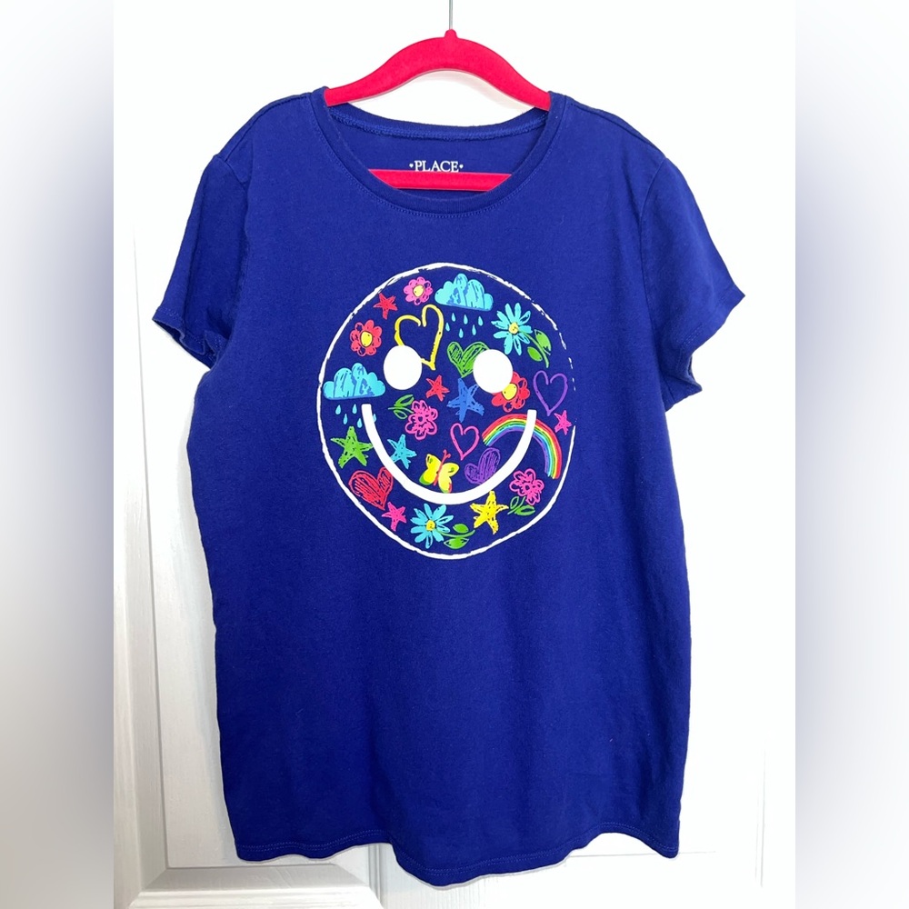 Girl’s sz 16 Icon Happy Face Graphic Tee